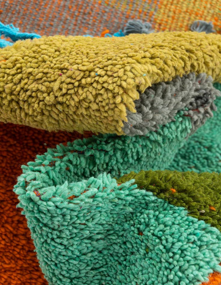 Detail image of  5' 5 x 7' 10  Hand Knotted Moroccan Wool Rug