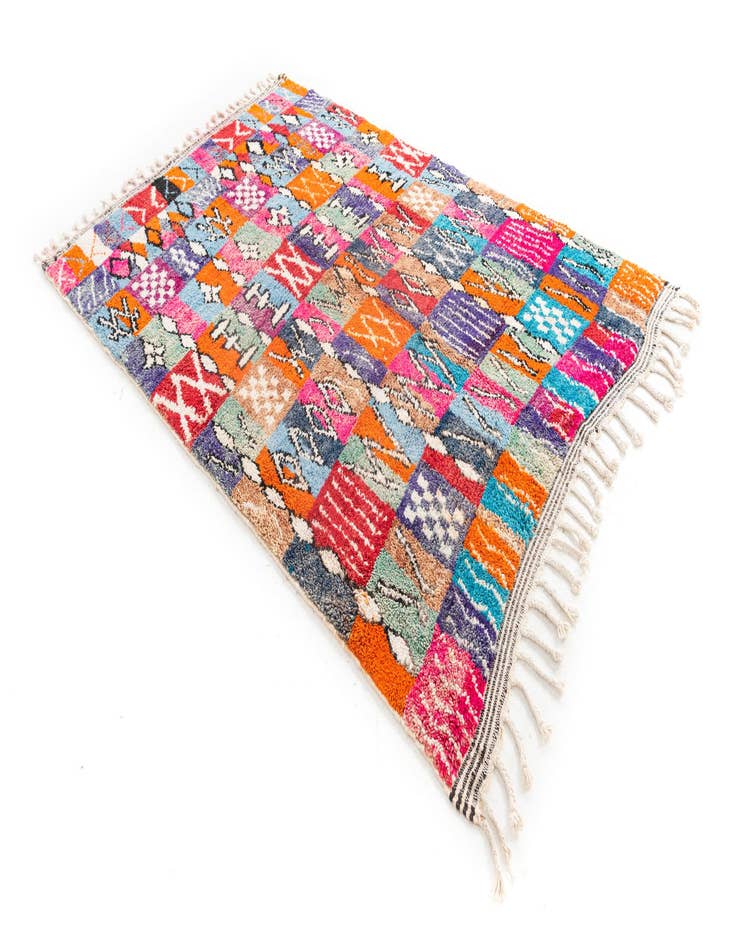 Detail image of  5' 8 x 8' 4  Hand Knotted Moroccan Wool Rug