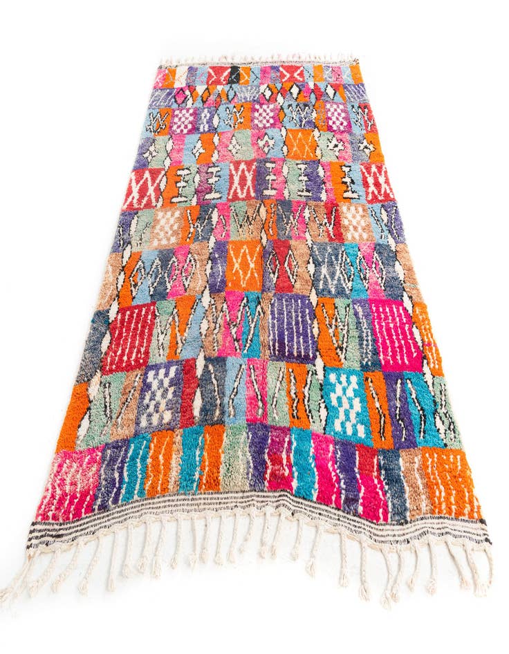 Detail image of  5' 8 x 8' 4  Hand Knotted Moroccan Wool Rug