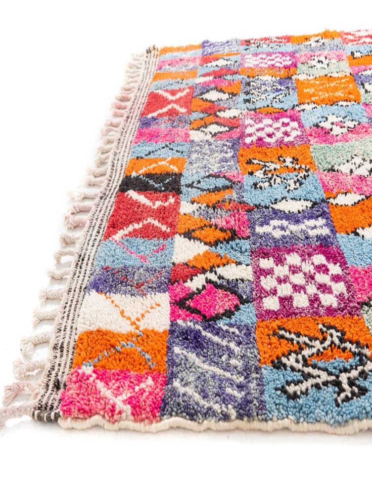 Detail image of  5' 8 x 8' 4  Hand Knotted Moroccan Wool Rug