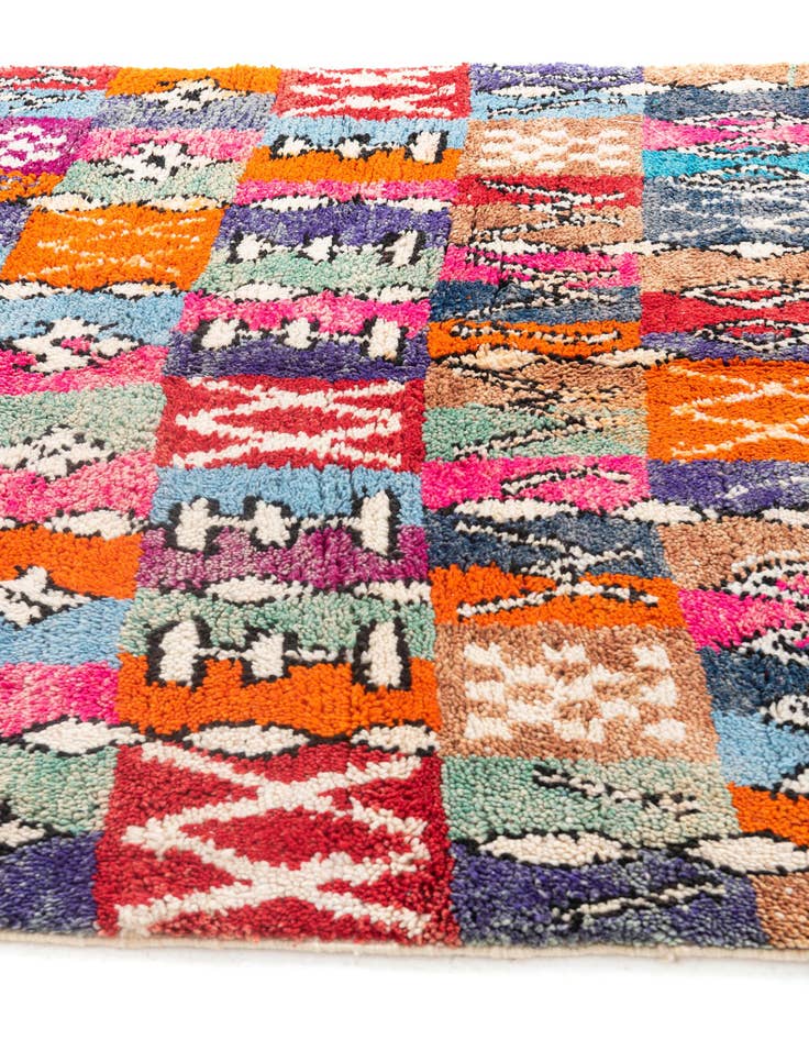 Detail image of  5' 8 x 8' 4  Hand Knotted Moroccan Wool Rug