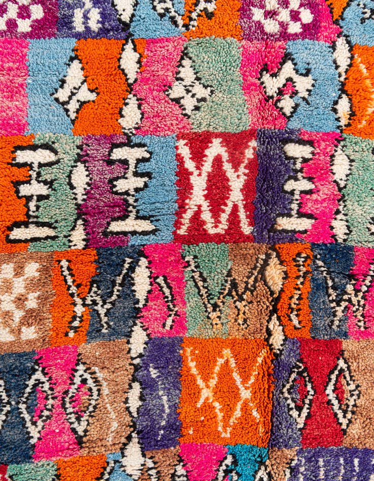 Detail image of  5' 8 x 8' 4  Hand Knotted Moroccan Wool Rug