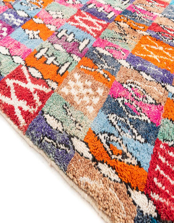 Detail image of  5' 8 x 8' 4  Hand Knotted Moroccan Wool Rug