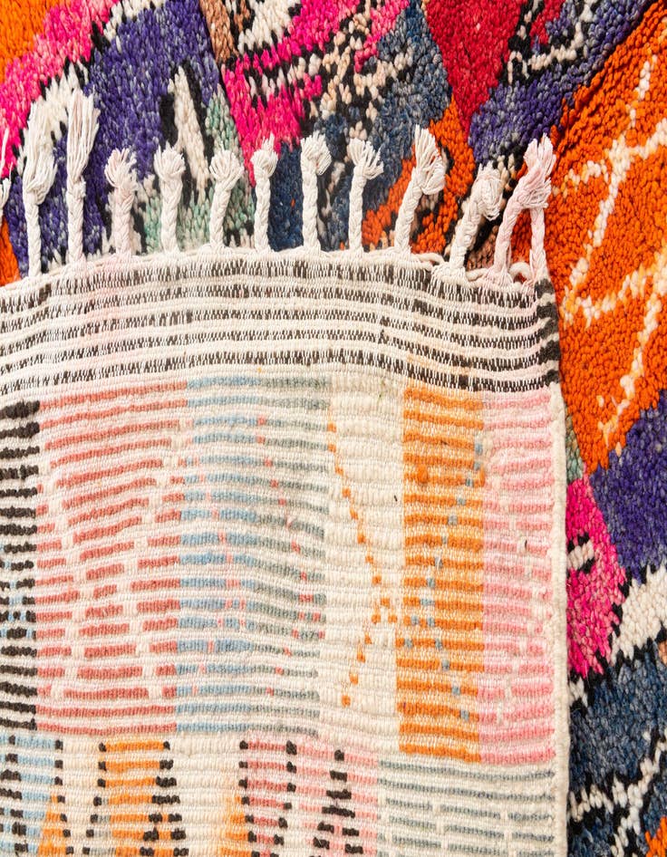 Detail image of  5' 8 x 8' 4  Hand Knotted Moroccan Wool Rug