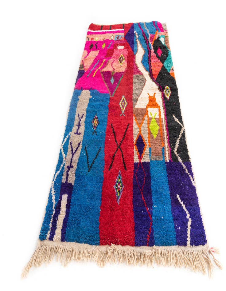 Detail image of  4' 9 x 8' 3  Hand Knotted Moroccan Wool Rug