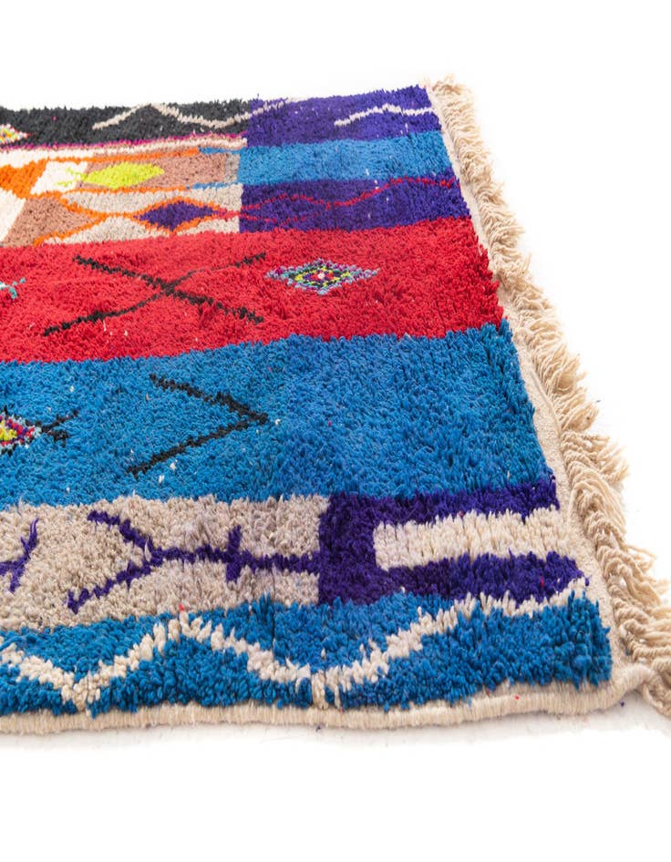 Detail image of  4' 9 x 8' 3  Hand Knotted Moroccan Wool Rug