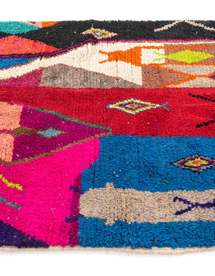 Detail image of  4' 9 x 8' 3  Hand Knotted Moroccan Wool Rug