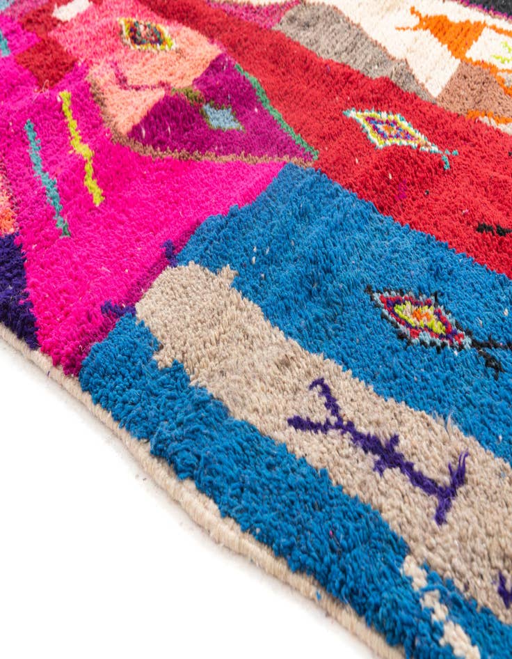 Detail image of  4' 9 x 8' 3  Hand Knotted Moroccan Wool Rug