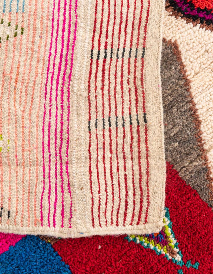 Detail image of  4' 9 x 8' 3  Hand Knotted Moroccan Wool Rug