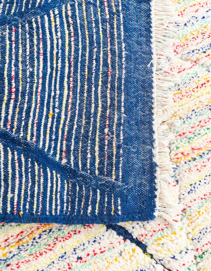 Detail image of  5' 7 x 7' 7  Hand Knotted Moroccan Wool Rug