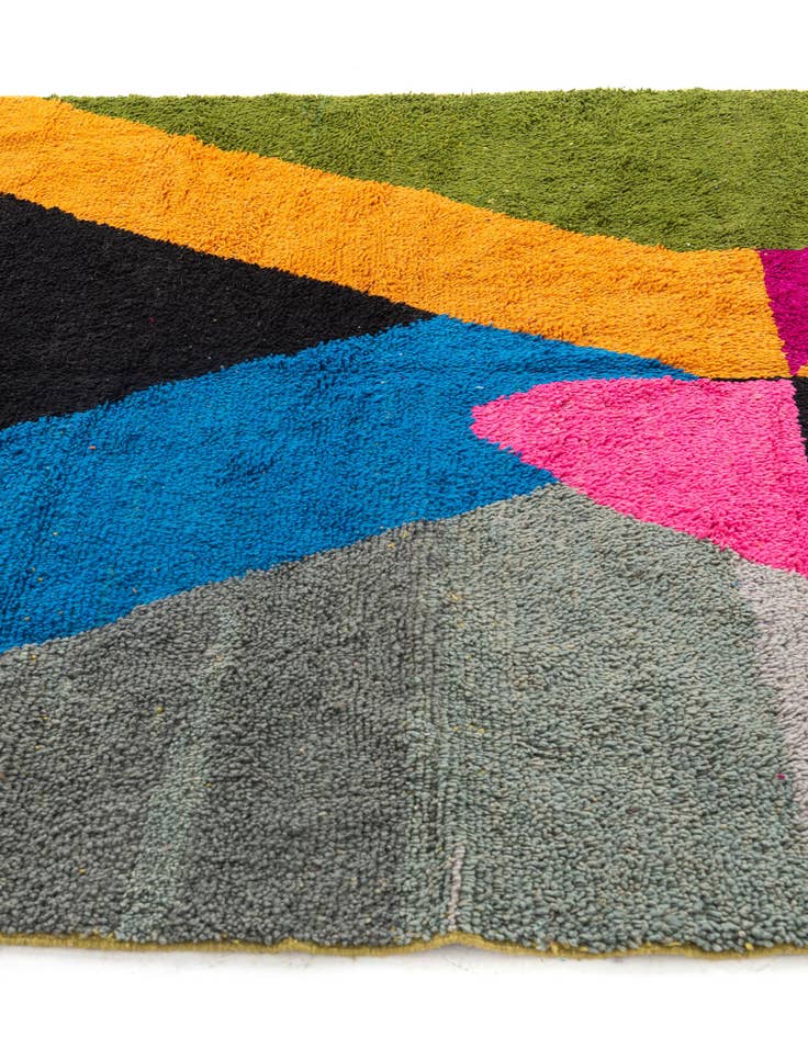 Detail image of  6' 7 x 9' 8  Hand Knotted Moroccan Wool Rug