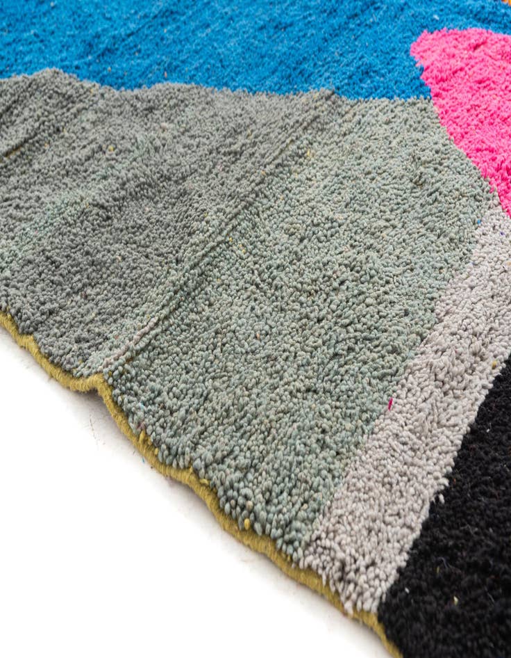 Detail image of  6' 7 x 9' 8  Hand Knotted Moroccan Wool Rug