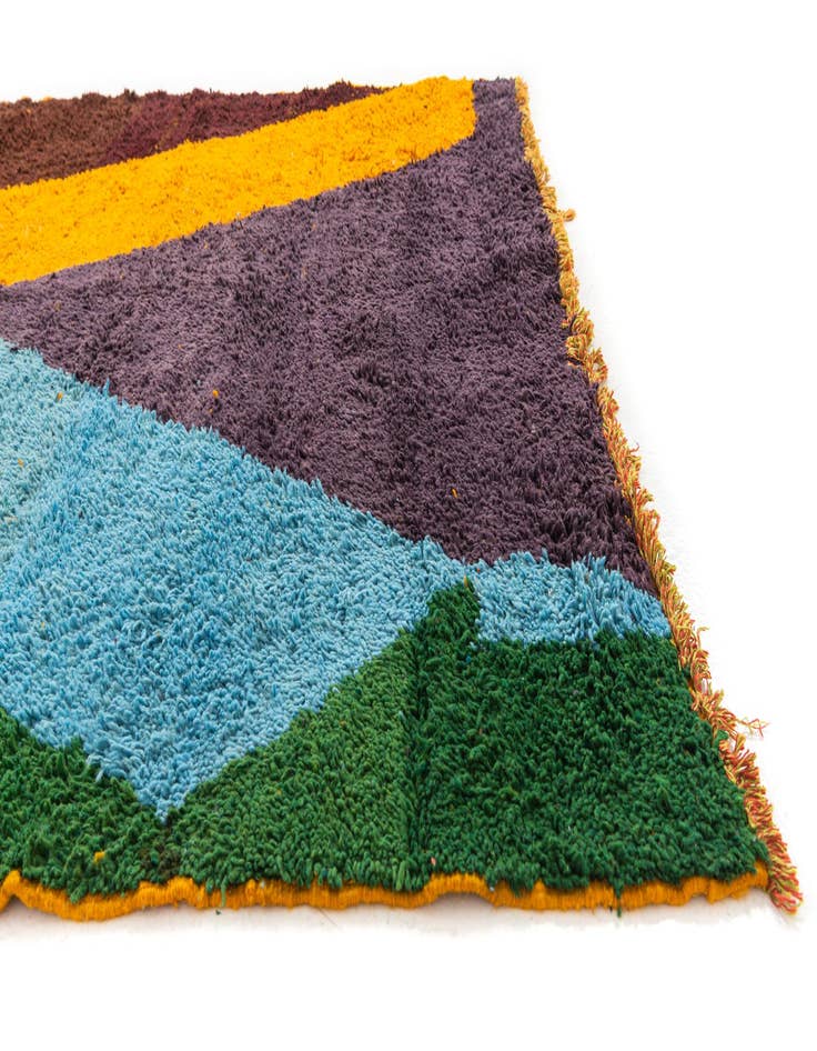 Detail image of  6' 6 x 9' 6  Hand Knotted Moroccan Wool Rug