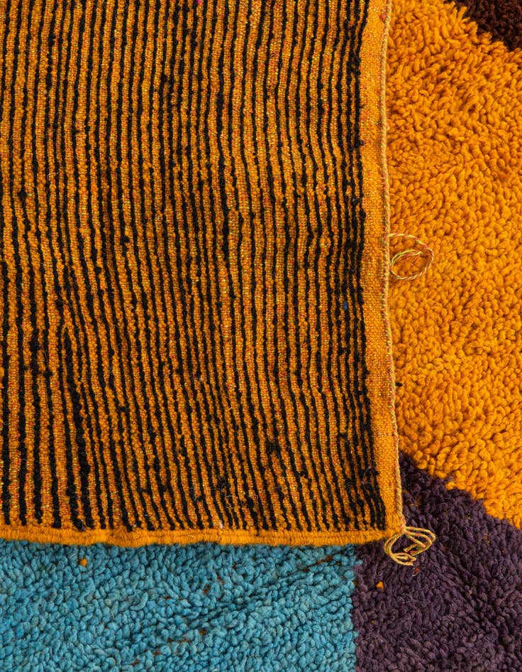 Detail image of  6' 6 x 9' 6  Hand Knotted Moroccan Wool Rug