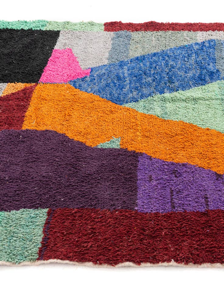 Detail image of  6' 6 x 9' 6  Hand Knotted Moroccan Wool Rug