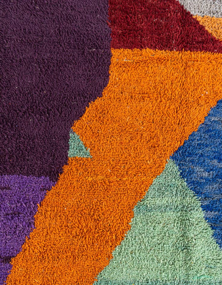 Detail image of  6' 6 x 9' 6  Hand Knotted Moroccan Wool Rug