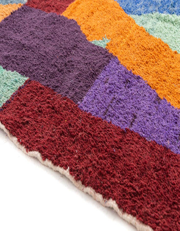 Detail image of  6' 6 x 9' 6  Hand Knotted Moroccan Wool Rug