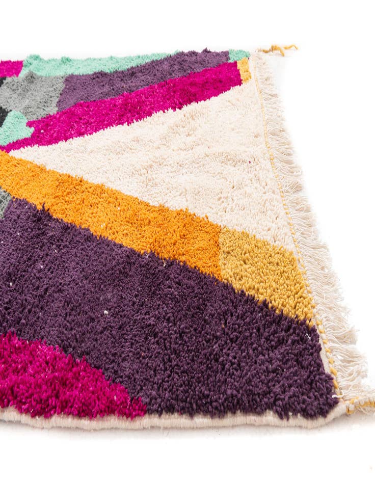 Detail image of  5' 3 x 7' 8  Hand Knotted Moroccan Wool Rug