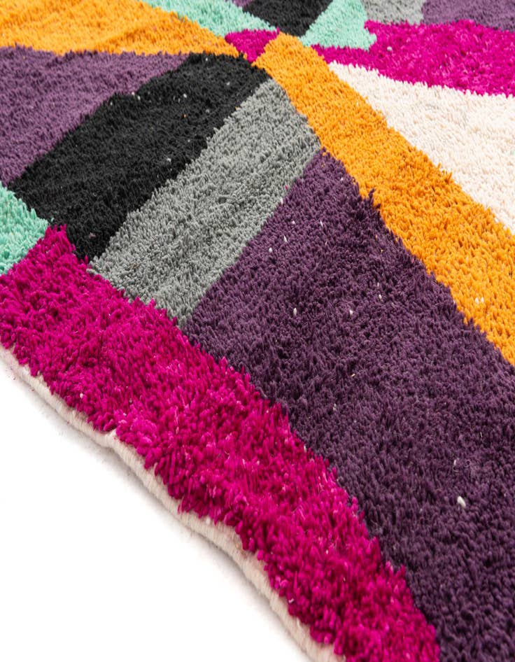 Detail image of  5' 3 x 7' 8  Hand Knotted Moroccan Wool Rug