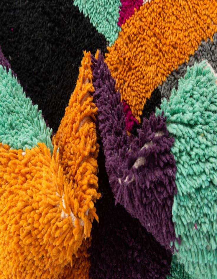 Detail image of  5' 3 x 7' 8  Hand Knotted Moroccan Wool Rug