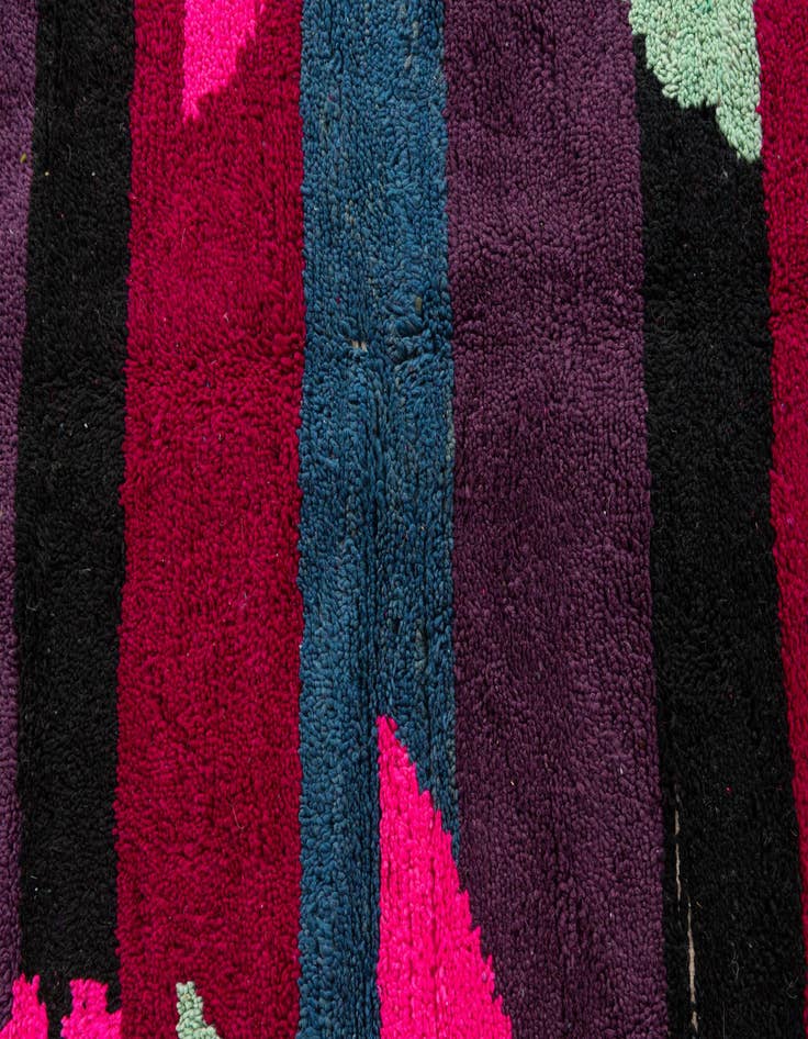 Detail image of  4' 9 x 8'  Hand Knotted Moroccan Wool Rug