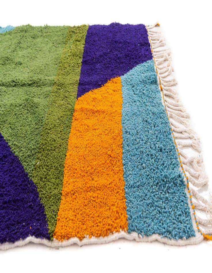 Detail image of  5' 4 x 7' 10  Hand Knotted Moroccan Wool Rug