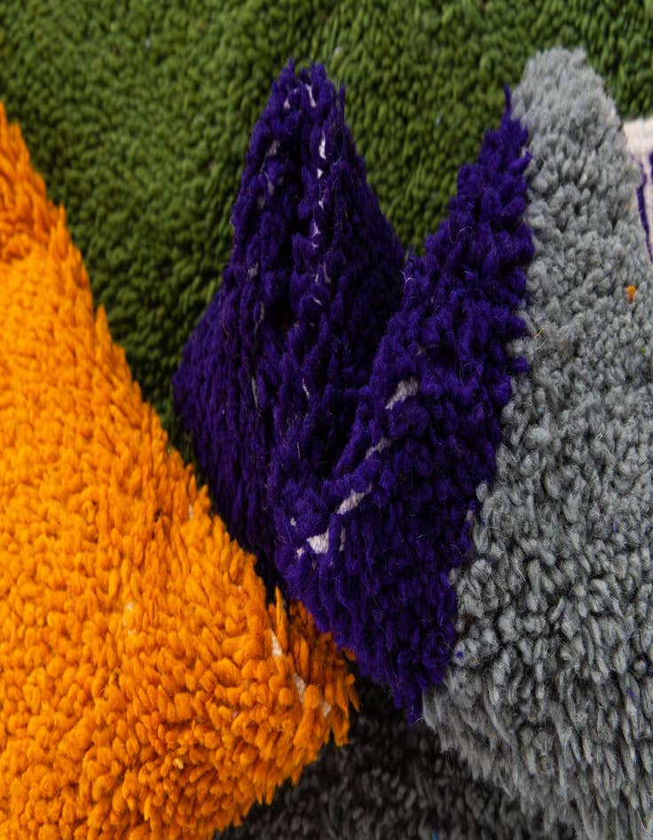 Detail image of  5' 4 x 7' 10  Hand Knotted Moroccan Wool Rug