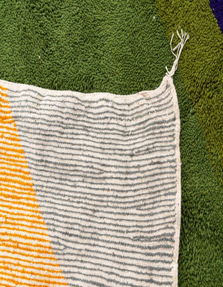 Detail image of  5' 4 x 7' 10  Hand Knotted Moroccan Wool Rug