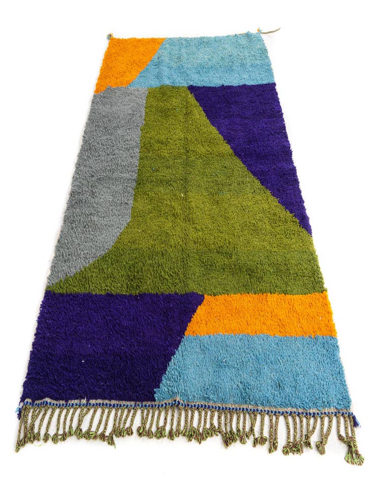 Detail image of  5' 2 x 7' 2  Hand Knotted Moroccan Wool Rug