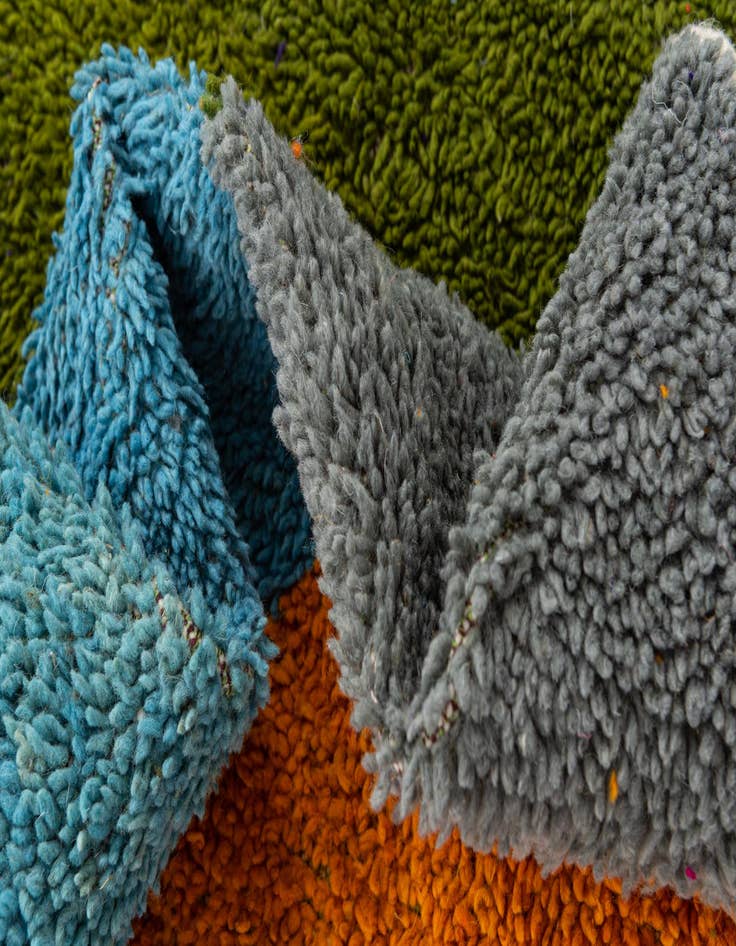 Detail image of  5' 2 x 7' 2  Hand Knotted Moroccan Wool Rug