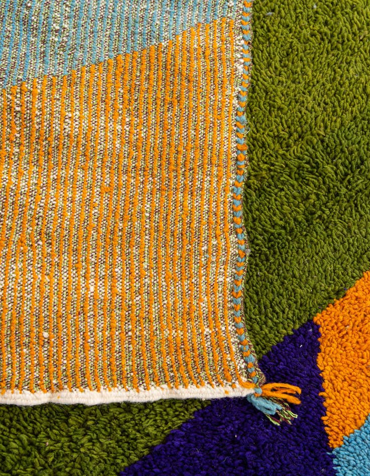 Detail image of  5' 2 x 7' 2  Hand Knotted Moroccan Wool Rug