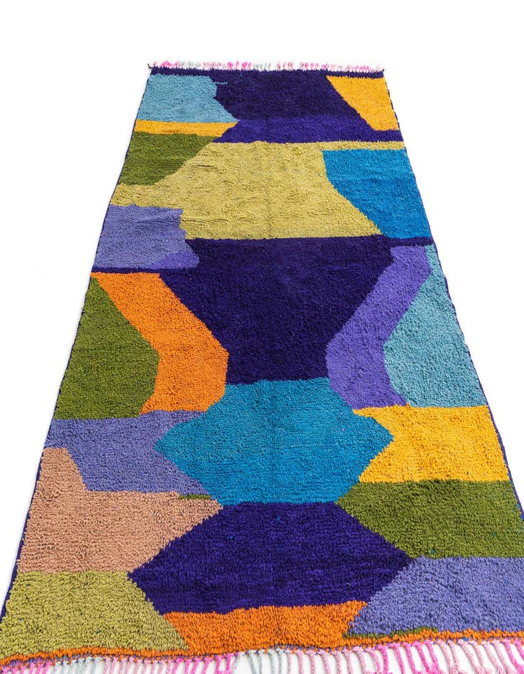 Detail image of  6' 10 x 9' 10  Hand Knotted Moroccan Wool Rug