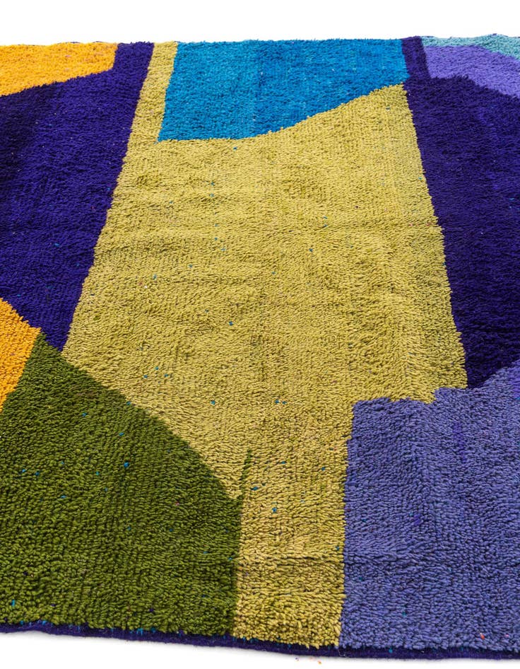 Detail image of  6' 10 x 9' 10  Hand Knotted Moroccan Wool Rug