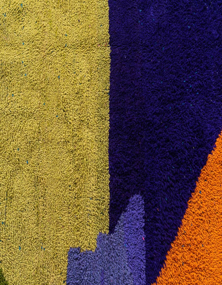 Detail image of  6' 10 x 9' 10  Hand Knotted Moroccan Wool Rug