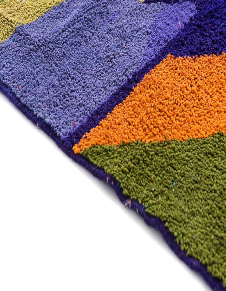 Detail image of  6' 10 x 9' 10  Hand Knotted Moroccan Wool Rug