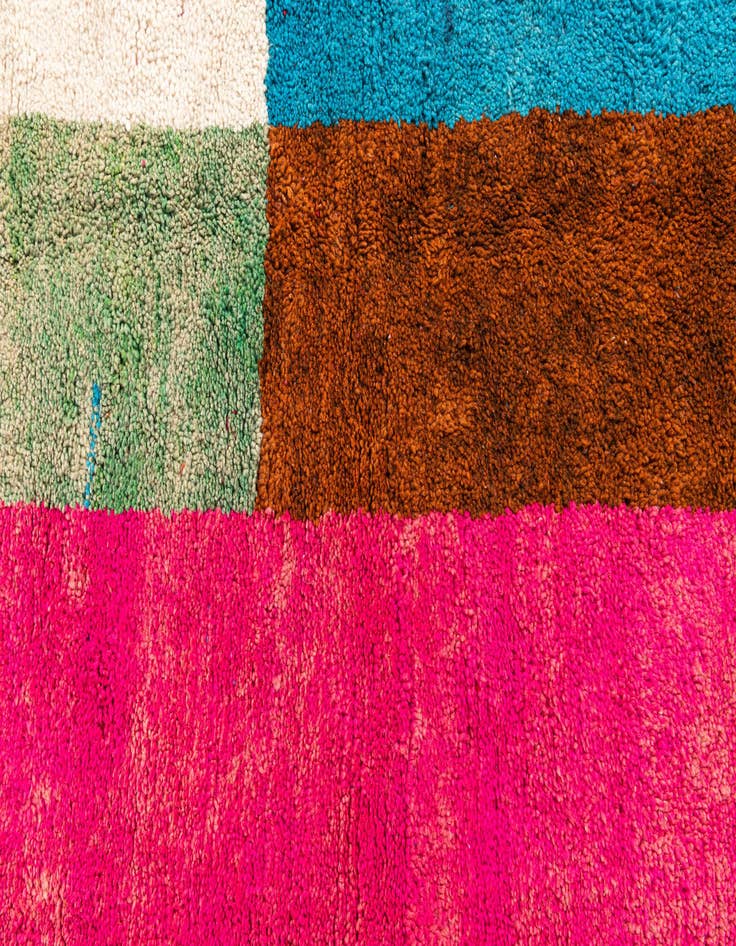 Detail image of  5' 2 x 7' 8  Hand Knotted Moroccan Wool Rug