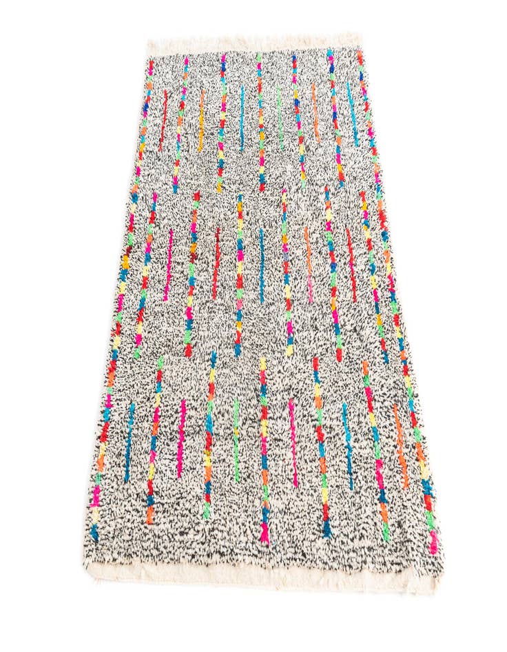 Detail image of  3' 4 x 4' 10  Hand Knotted Moroccan Wool Rug