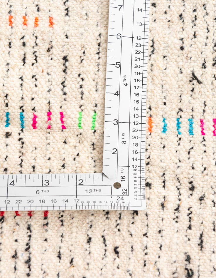 Detail image of  3' 4 x 4' 10  Hand Knotted Moroccan Wool Rug