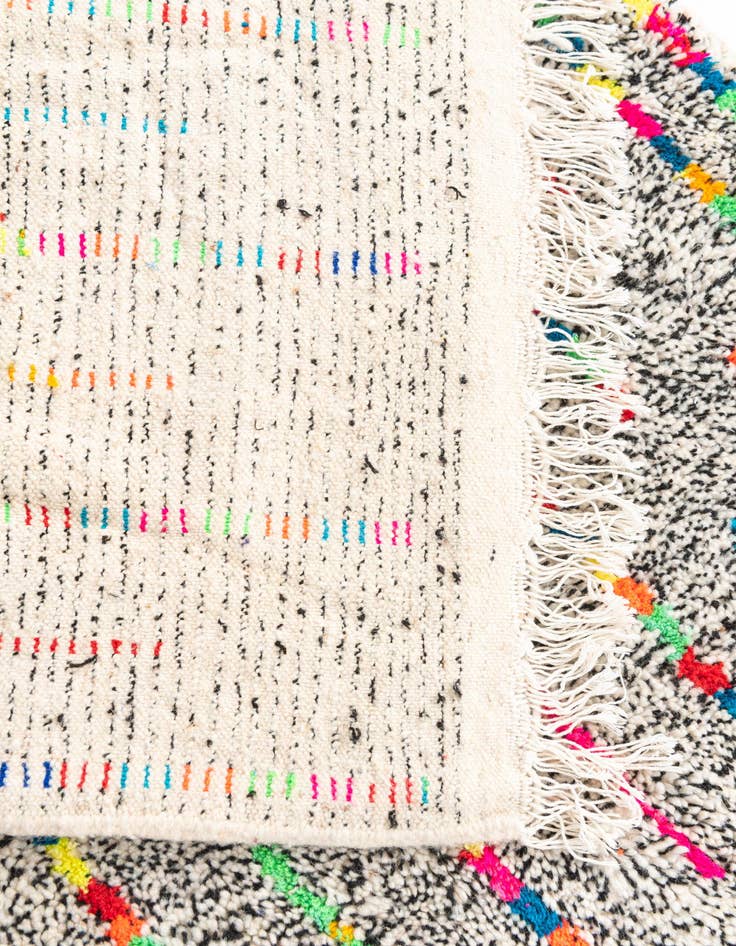 Detail image of  3' 4 x 4' 10  Hand Knotted Moroccan Wool Rug