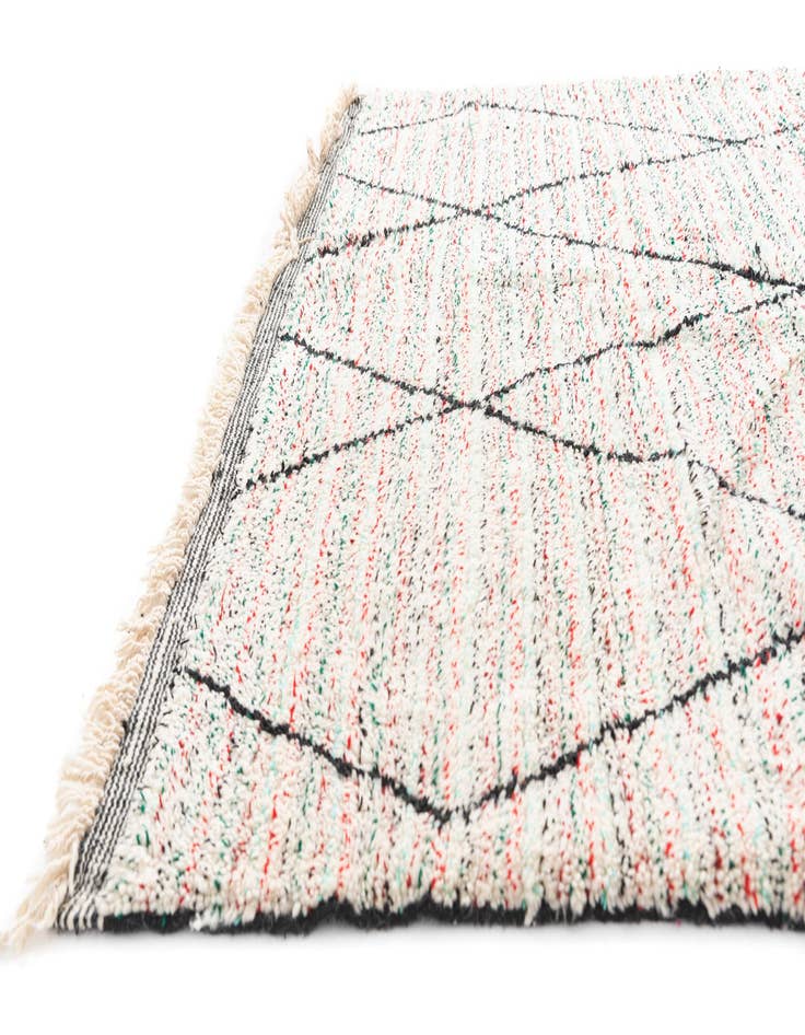 Detail image of  6' 6 x 9' 6  Hand Knotted Moroccan Wool Rug