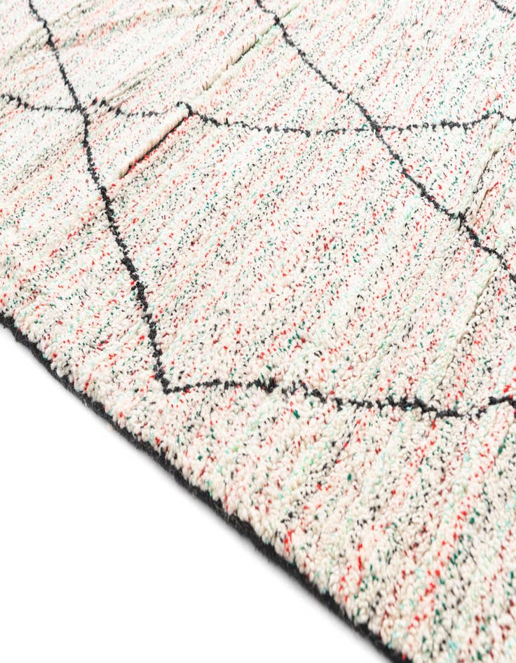 Detail image of  6' 6 x 9' 6  Hand Knotted Moroccan Wool Rug