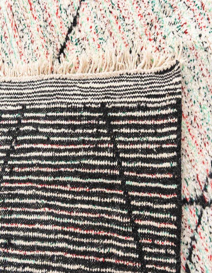 Detail image of  6' 6 x 9' 6  Hand Knotted Moroccan Wool Rug