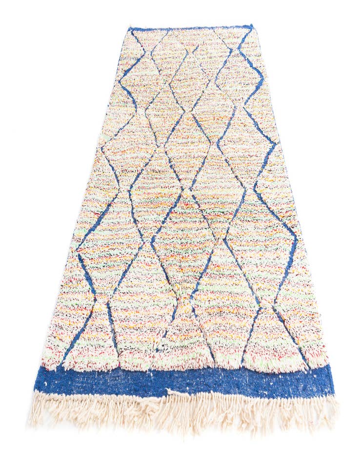 Detail image of  4' 9 x 8' 8  Hand Knotted Moroccan Wool Rug