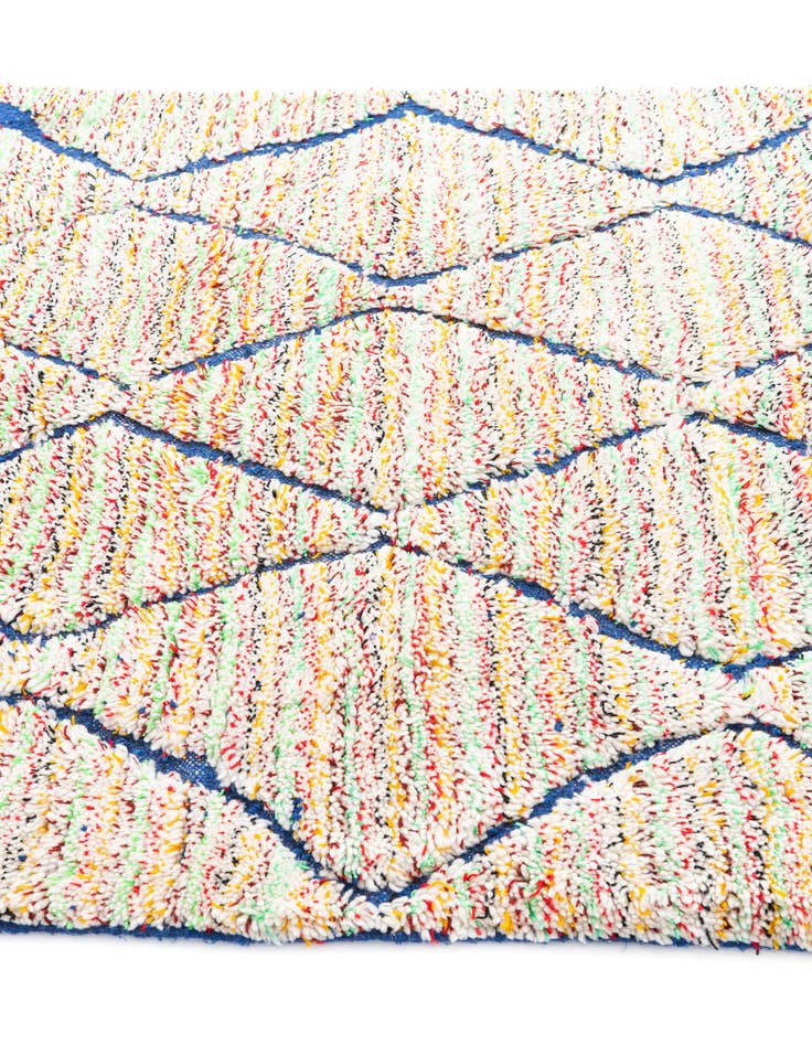 Detail image of  4' 9 x 8' 8  Hand Knotted Moroccan Wool Rug