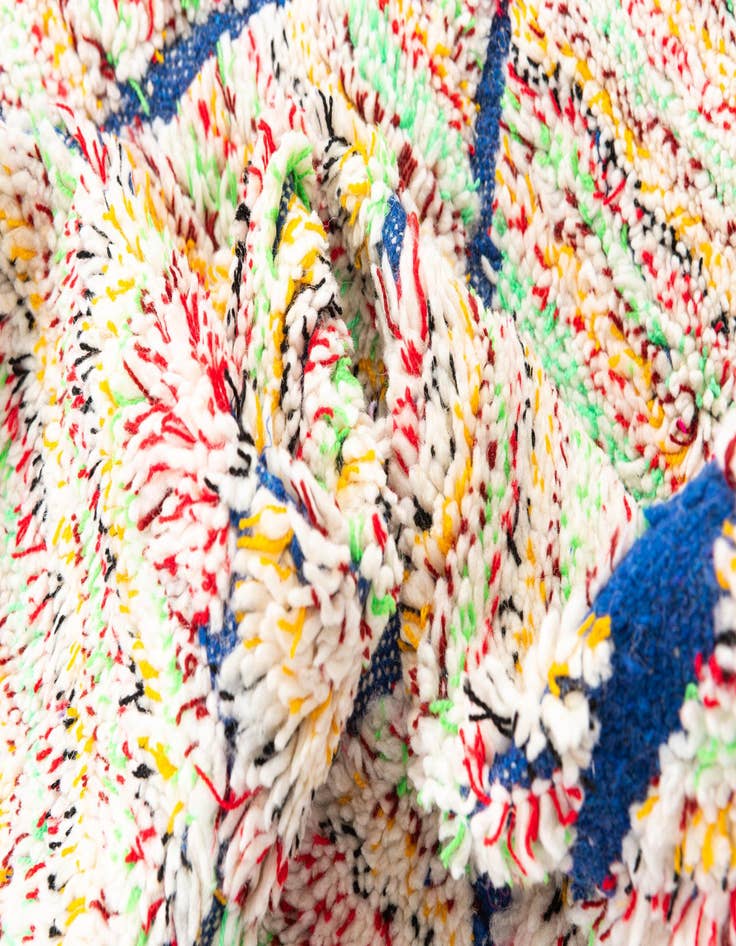 Detail image of  4' 9 x 8' 8  Hand Knotted Moroccan Wool Rug