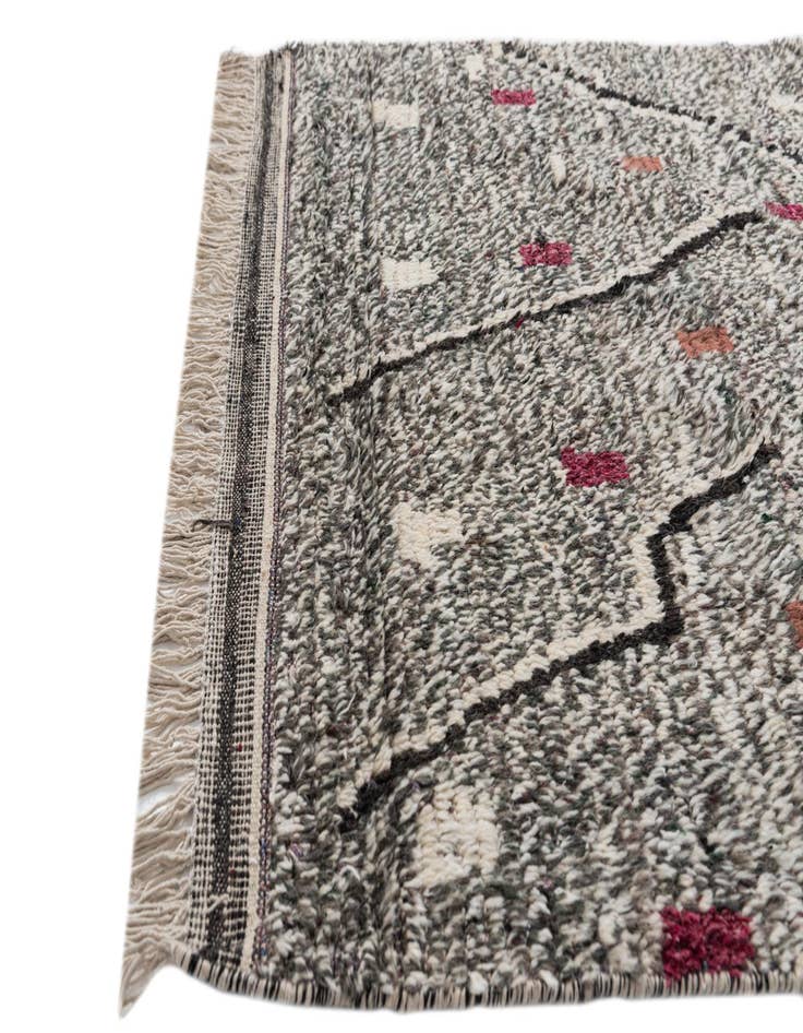 Detail image of  4' 2 x 6' 9  Hand Knotted Moroccan Wool Rug