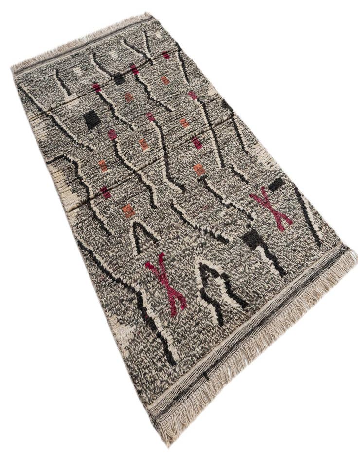 Detail image of  4' x 6' 9  Hand Knotted Moroccan Wool Rug