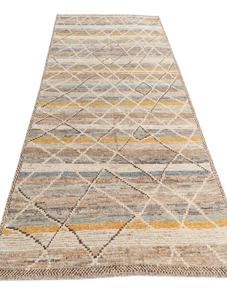 Detail image of  5' 9 x 9' 5  Hand Knotted Moroccan Wool Rug