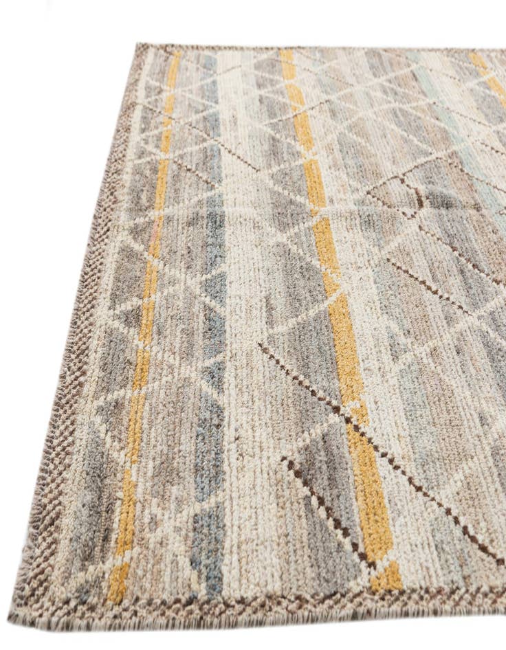 Detail image of  5' 9 x 9' 5  Hand Knotted Moroccan Wool Rug
