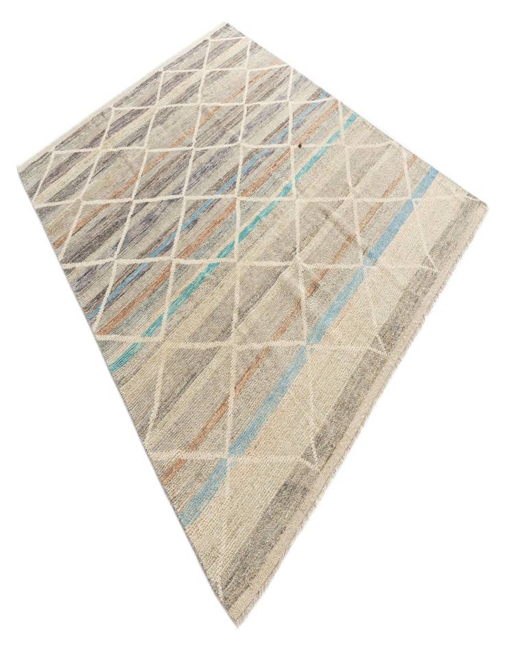 Detail image of  8' 1 x 10' 2  Hand Knotted Moroccan Wool Rug